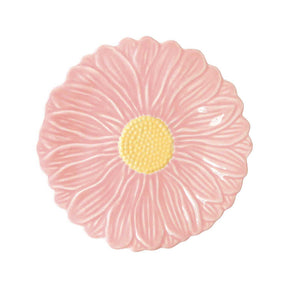 Piatto dessert Daisy Rosa Easy Life in porcellana con decoro floreale 21 cm
