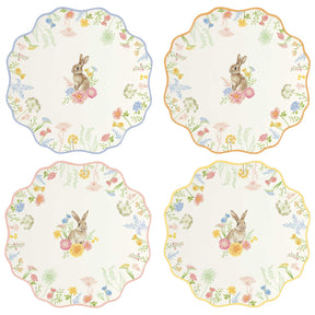 Set 4 piatti Tres Jolie Easy Life in porcellana decorata 21 cm