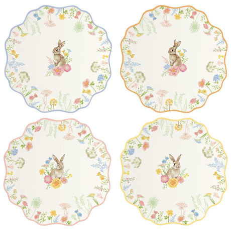 Set 4 piatti Tres Jolie Easy Life in porcellana decorata 21 cm