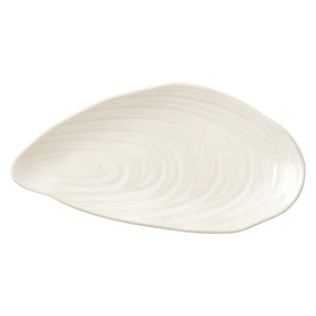 Piatto da portata Conchiglia Easy Life in porcellana bianca 36,5 cm