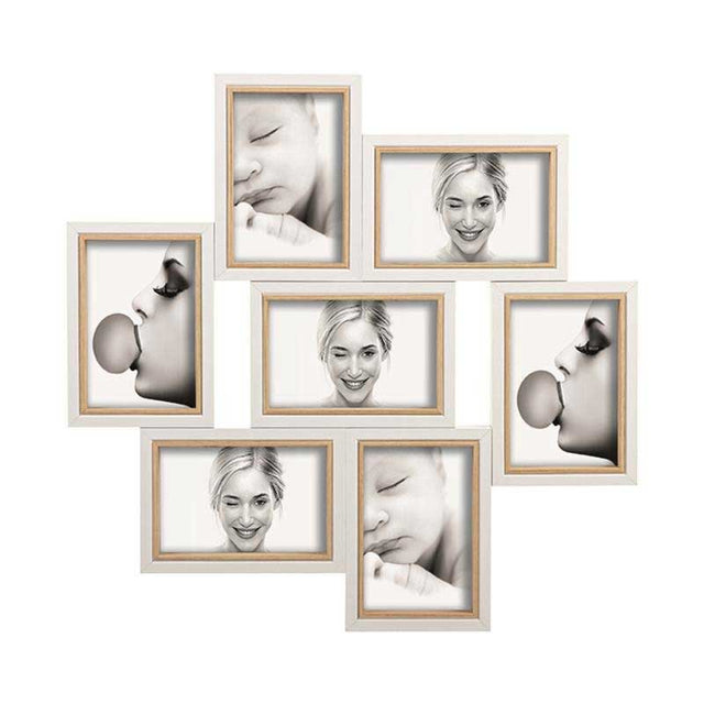 Portafoto multiplo Mascagni Casa in legno per 7 foto 13x18 cm