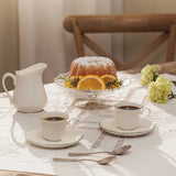 LA PORCELLANA BIANCA Teresa Tazzina Caffè con Piattino Set 6 Pezzi 80ml