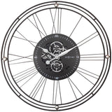 Orologio da parete Roman Gear NeXtime in plastica nera e argento 90,5 cm