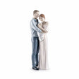 Statuina Sacra Famiglia NAO in porcellana lucida 35 cm