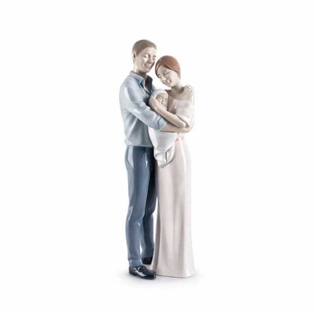 Statuina Sacra Famiglia NAO in porcellana lucida 35 cm