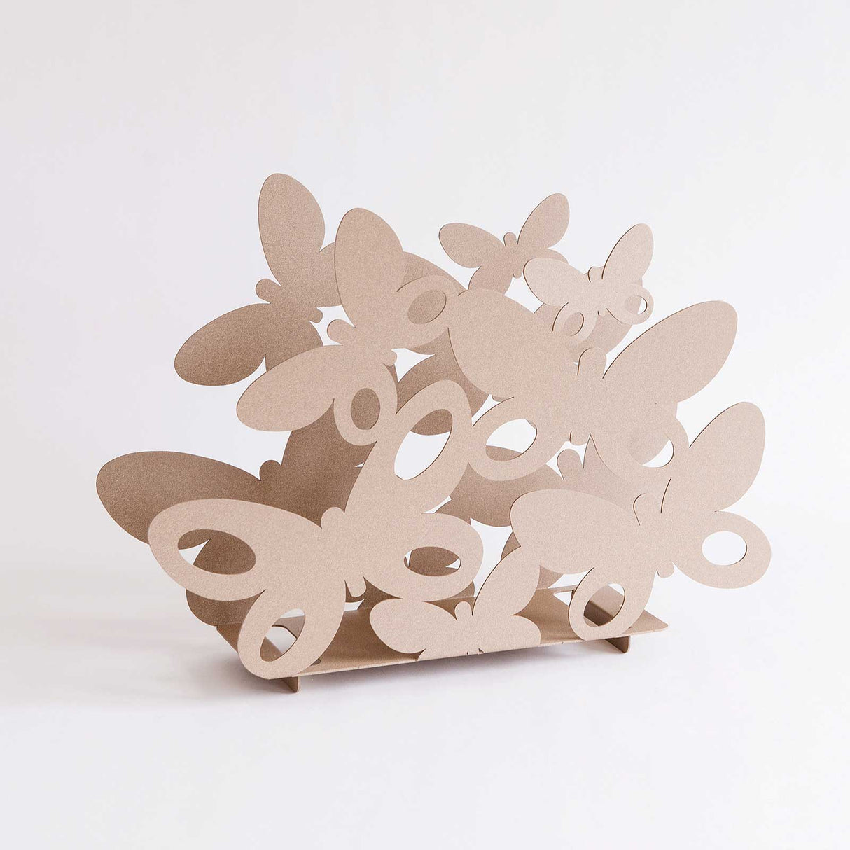 Portariviste Butterfly Arti & Mestieri in ferro beige 45x33 cm