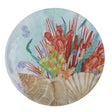 Piatto frutta Oceano Brandani in melamina con decoro marino 21,5 cm