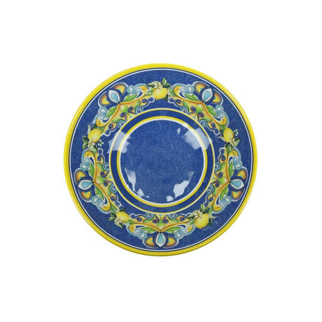 Insalatiera Citrus Blu Brandani in melamina tonda 27,5 cm decoro agrumi