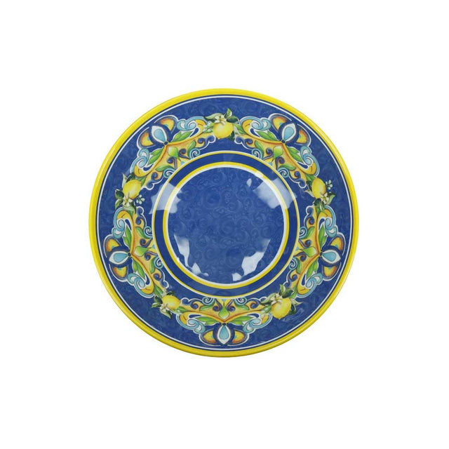 Insalatiera Citrus Blu Brandani in melamina tonda 27,5 cm decoro agrumi