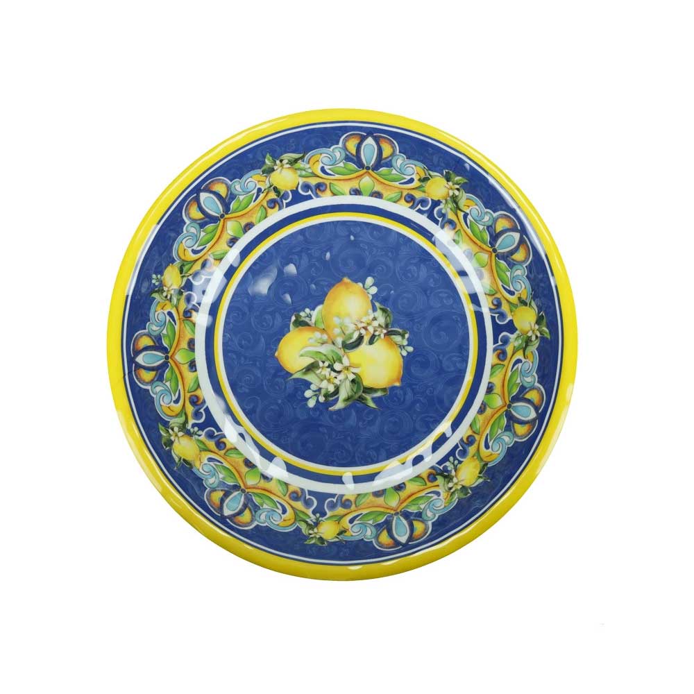 Insalatiera Citrus Blu Brandani in melamina decoro agrumi 35 cm