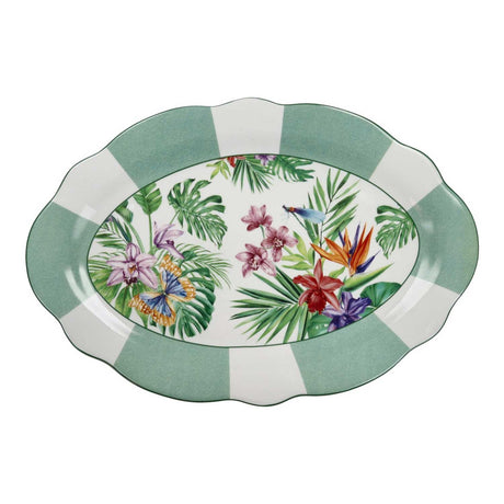 Vassoio ovale Oasi Brandani in porcellana new bone china 35,5x24,5 cm