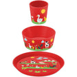 Set pappa Koziol in materiale termoplastico con decoro fattoria 3 pezzi
