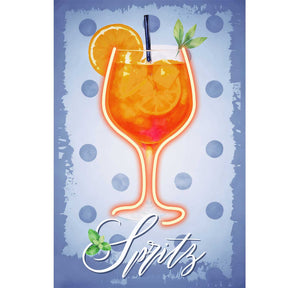 Quadro Spritz Palais Royal stampa su tela con luci LED 40x60 cm