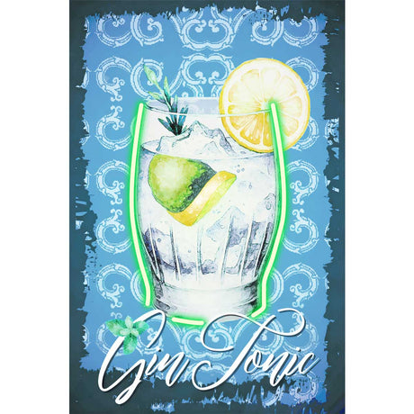 Quadro Gin Palais Royal su tela con luci LED 40x60 cm