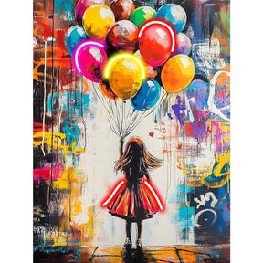 Quadro Balloons Palais Royal stampa su tela LED 60x80 cm