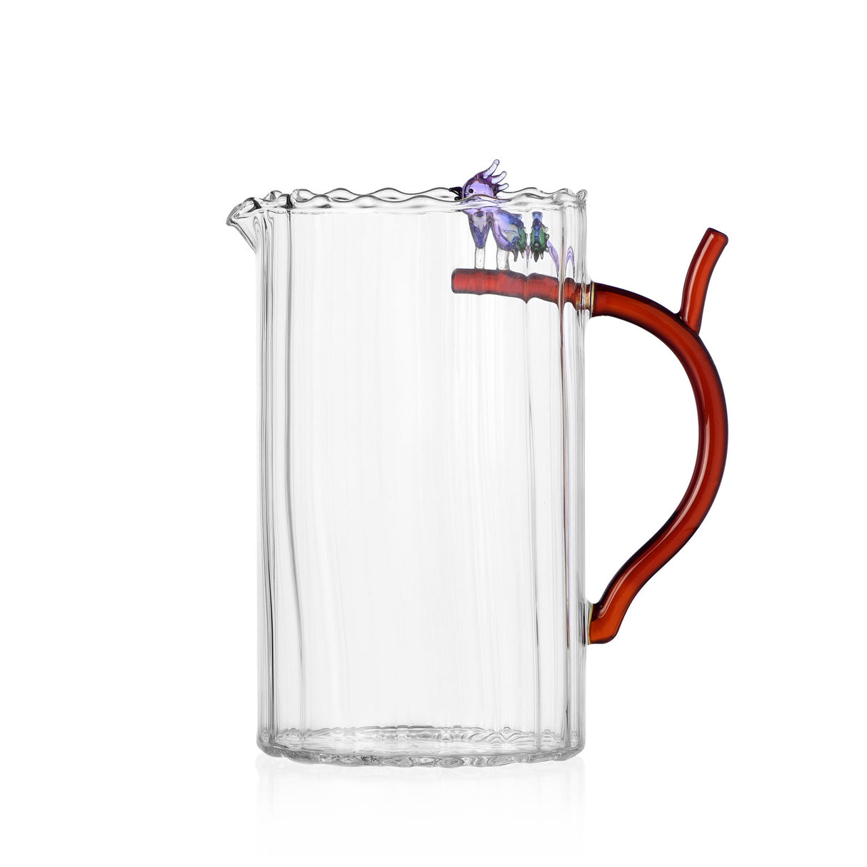 Brocca Talking Trees Ichendorf in vetro borosilicato con manico a forma di ramo