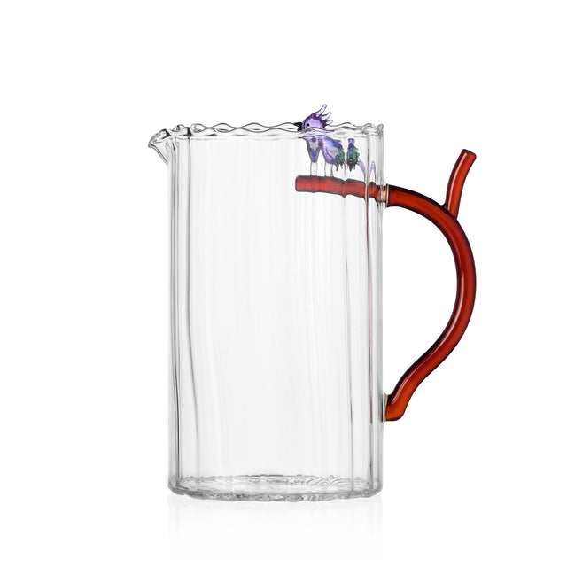 Brocca Talking Trees Ichendorf in vetro borosilicato con manico a forma di ramo
