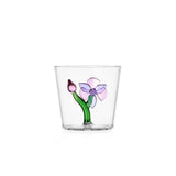 ICHENDORF Botanica Tumbler Bicchieri con Fiori Interni Set 6 Pezzi 300ml Vetro Borosilicato