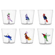Set 6 bicchieri Talking Trees Ichendorf in vetro borosilicato con uccellini