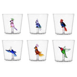 Set 6 bicchieri Talking Trees Ichendorf in vetro borosilicato con uccellini
