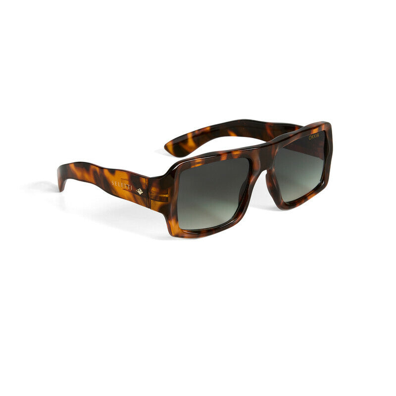 SELETTI x OKKIA Occhiali da Sole Kansas Unisex Avana Lenti Verdi