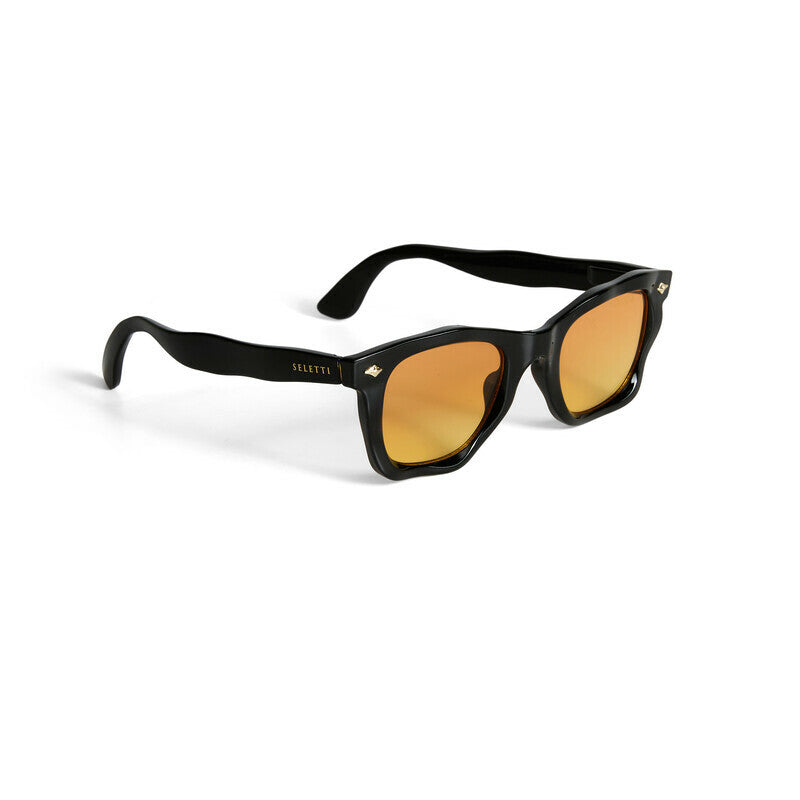 SELETTI x OKKIA Occhiali da Sole Dakota Unisex Neri Lenti Gialle