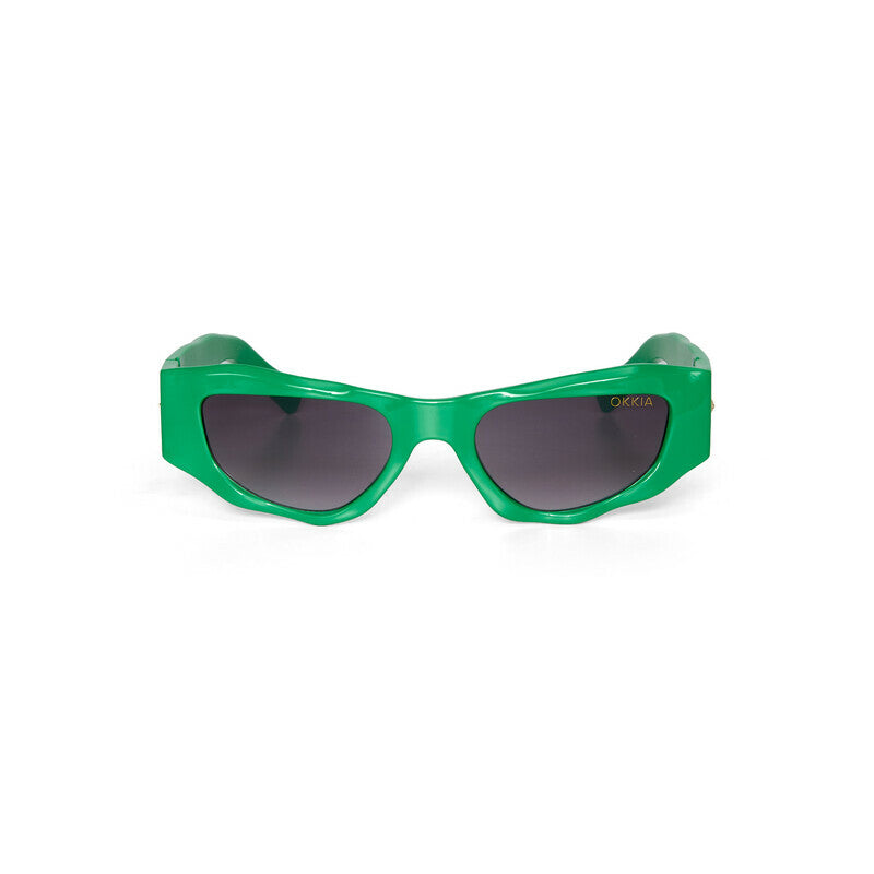 Occhiali da sole Colorado Okkia Seletti in plastica verde lucida