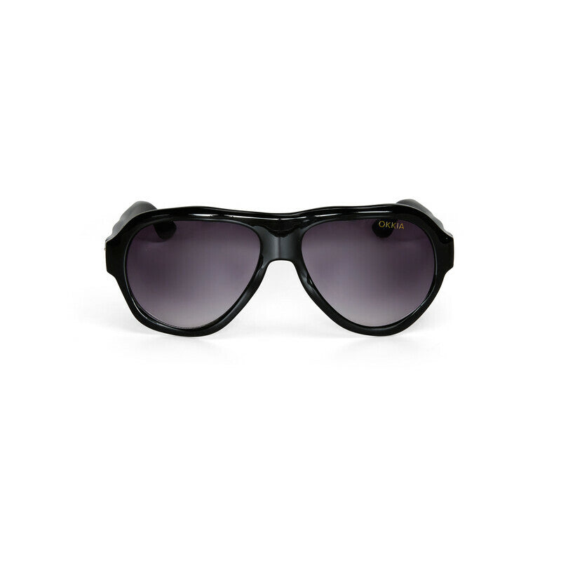 Occhiali da sole Florida Okkia Seletti oversize in acetato nero lucido
