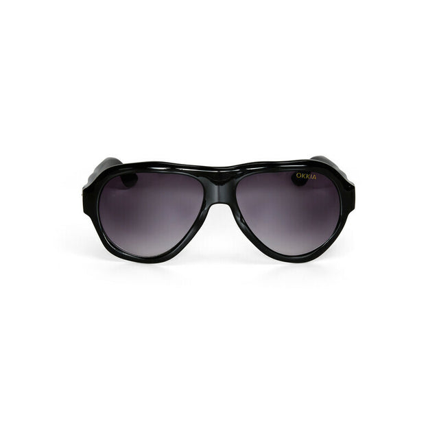 Occhiali da sole Florida Okkia Seletti oversize in acetato nero lucido