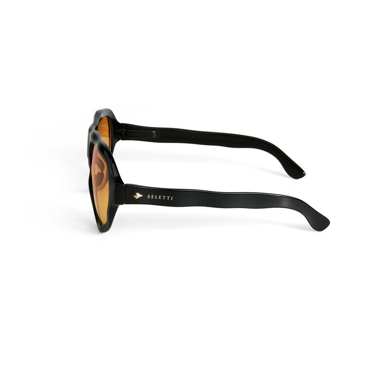 SELETTI x OKKIA Occhiali da Sole Florida Unisex Neri Lenti Gialle