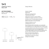 ZAFFERANO Ailati 1+1 Lampada da Tavolo Ricaricabile LED 25/14cm Terracotta in Metallo