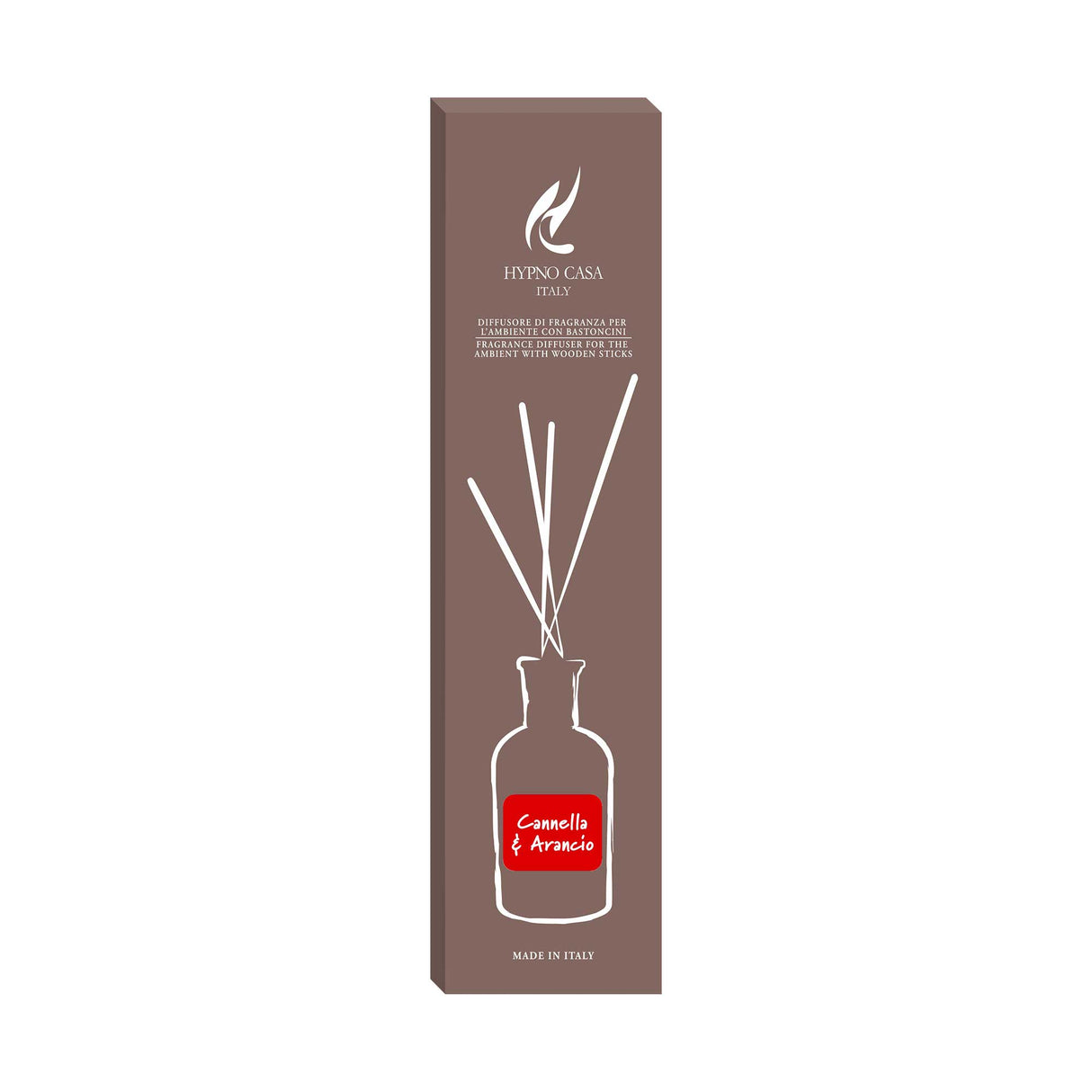 HYPNO CASA Profumatore Diffusore con Bastoncini Eco Chic Cannella e Arancio 100ml