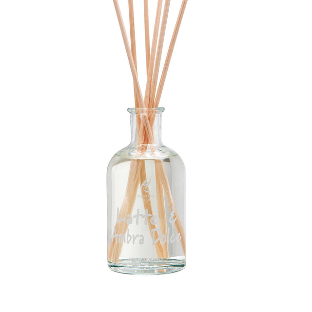 Diffusore a bastoncini Hypno Casa Latte e Ambra flacone in vetro 100 ml