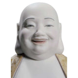 LLADRO' Statua Figura Buddha Felice 21cm Porcellana