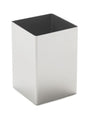 Portapenne liscio Cresia in acciaio inox 11x7 cm da scrivania