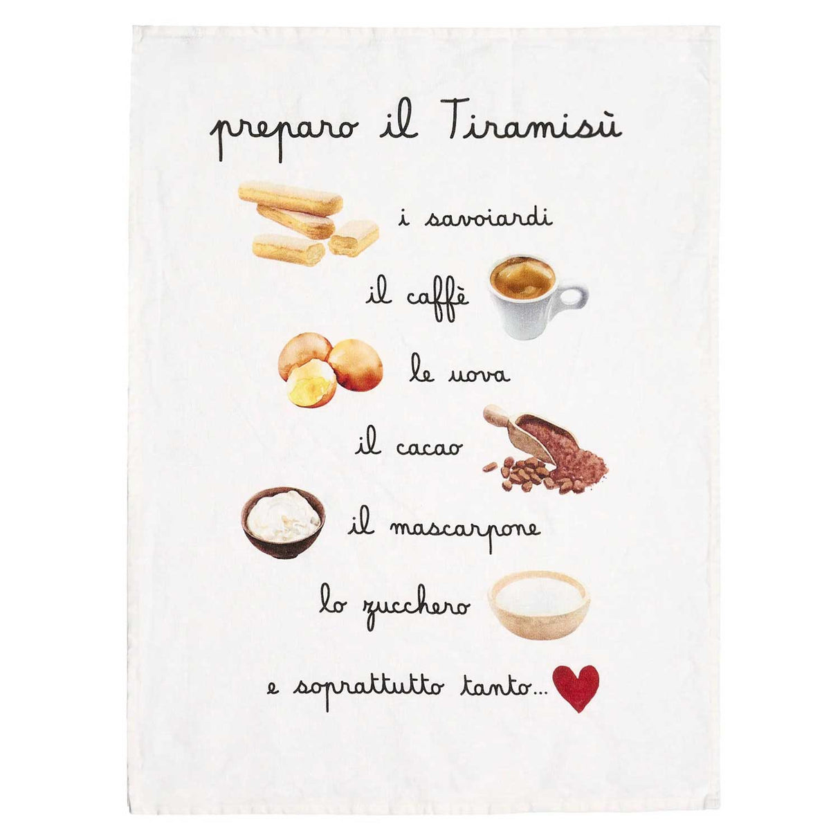 Canovaccio Tiramisù Simple Day in lino naturale 50x68 cm