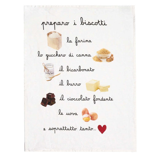 Canovaccio Biscotti Simple Day in lino stonewashed 50x68 cm