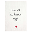 Canovaccio Simple Day in lino naturale con scritta 50x68 cm