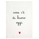 Canovaccio Simple Day in lino naturale con scritta 50x68 cm