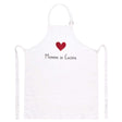Grembiule Mamma in Cucina Simple Day in lino bianco 70x85 cm