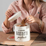SIMPLE DAY Contenitore Barattolo Biscottiera I Miei Biscotti Preferiti 21x12cm Gres