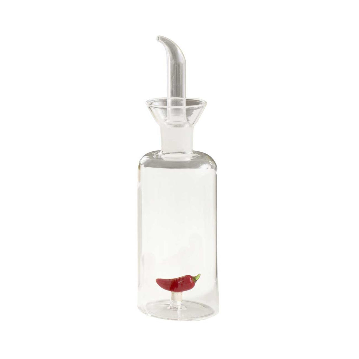 Oliera in vetro Brandani con decoro peperoncino 250 ml