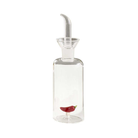 Oliera in vetro Brandani con decoro peperoncino 250 ml