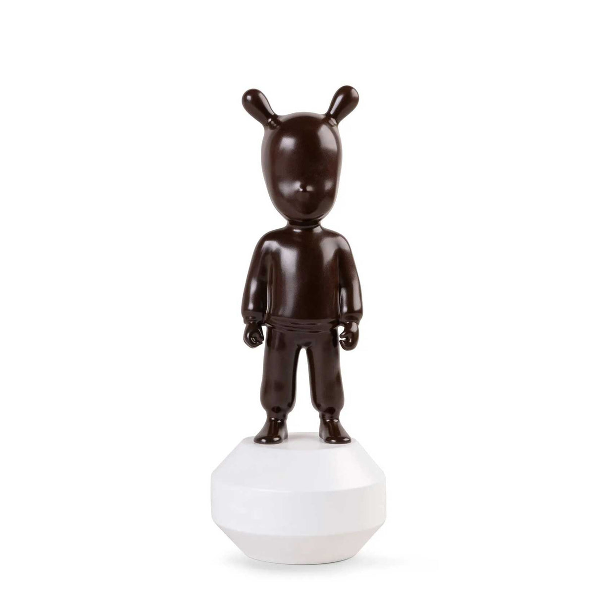 Scultura The Guest Chocolate Lladrò in porcellana marrone 30 cm