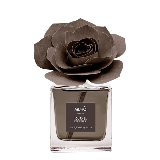 Diffusore Rosa Muha in vetro con fiore decorativo 100 ml