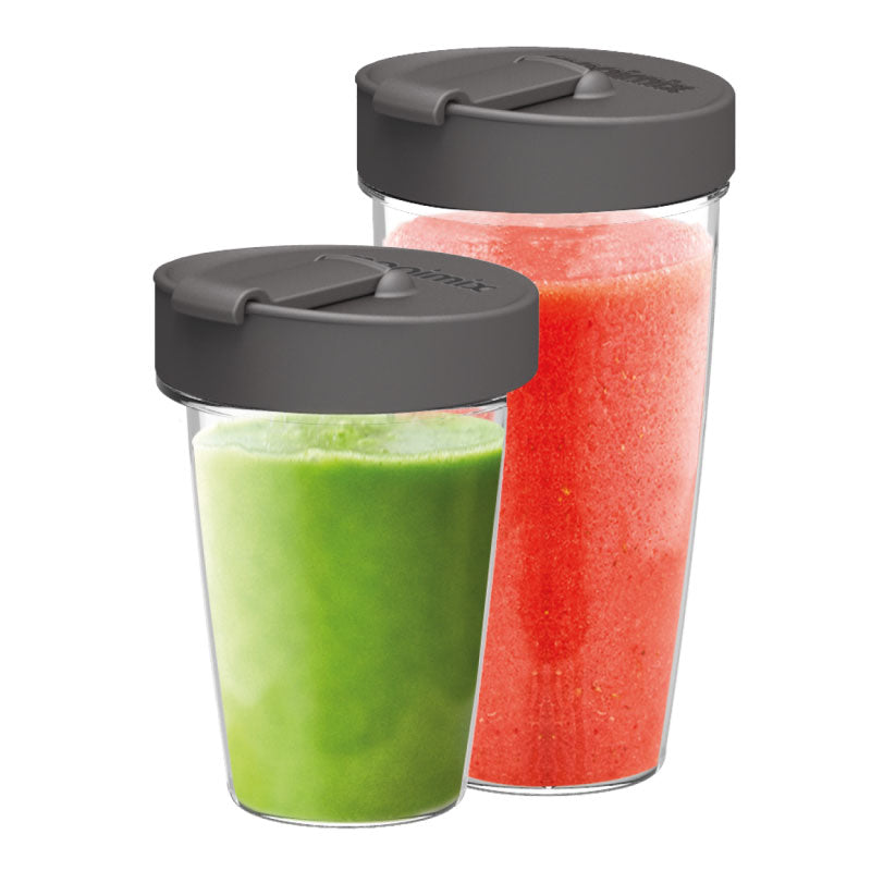 MAGIMIX Set 2 Contenitori Tazze 400-700ml Shaker Adatto a Spremiagrumi