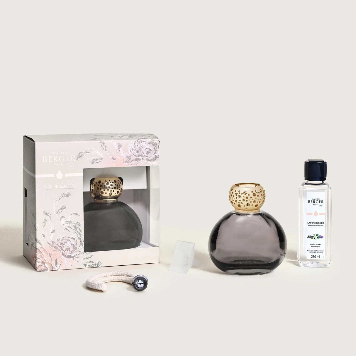 LAMPE BERGER Lampada Catalitica Ophelia Noire con 250ml Lumière Florale