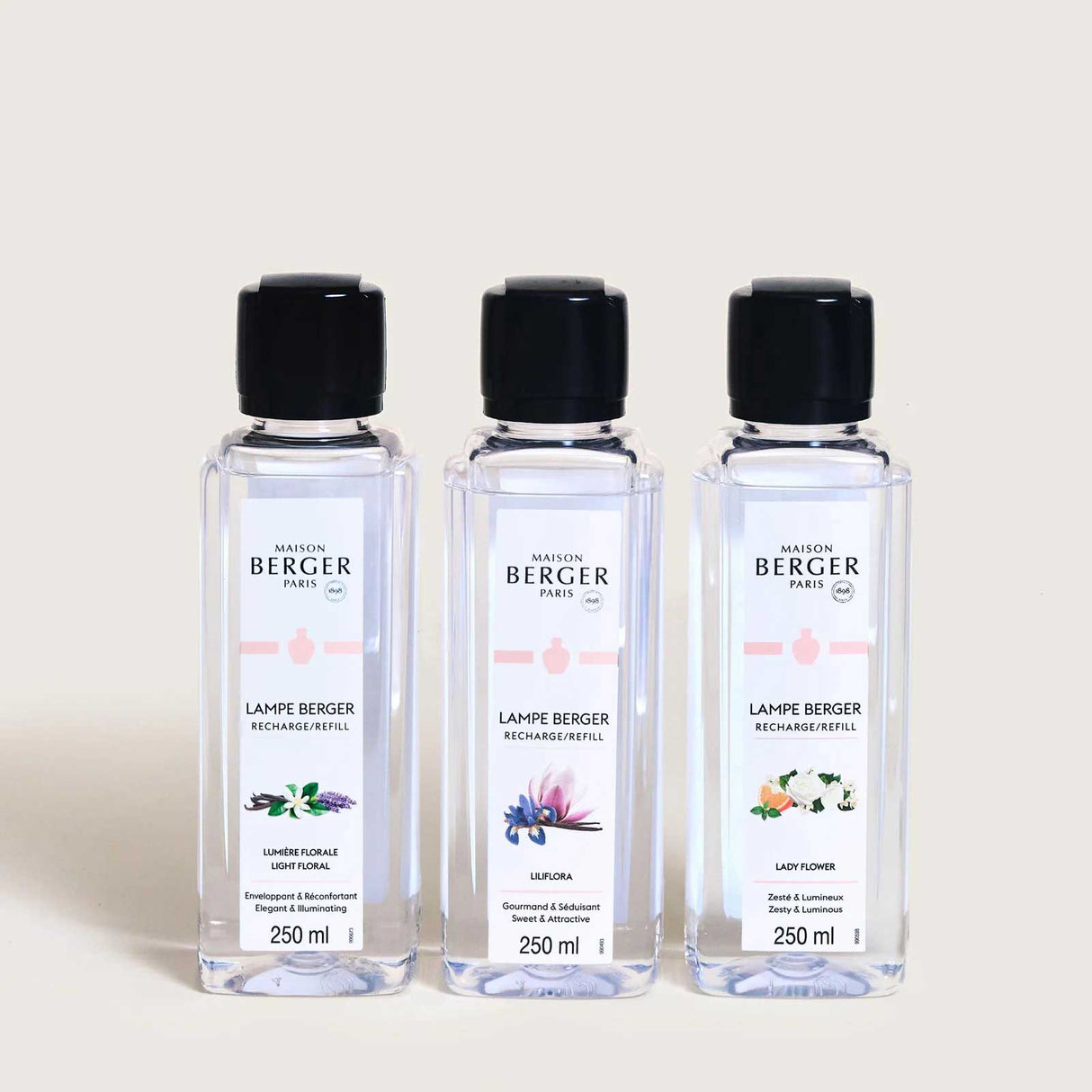 LAMPE BERGER Ophelia Ricarica per Lampada Catalitica 250ml Set 3 Pezzi