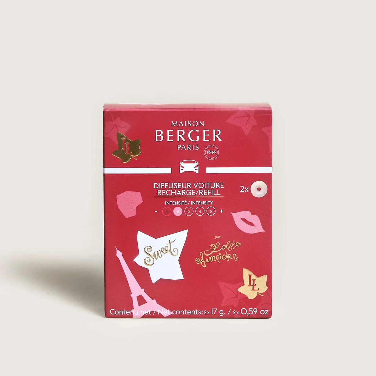 LAMPE BERGER Ricarica per Diffusore Auto 2 Pezzi Lolita Lempicka Sweet
