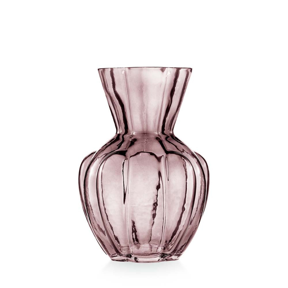EMÒ ITALIA Vaso Tulipano in Vetro Cipria 17x24,5cm
